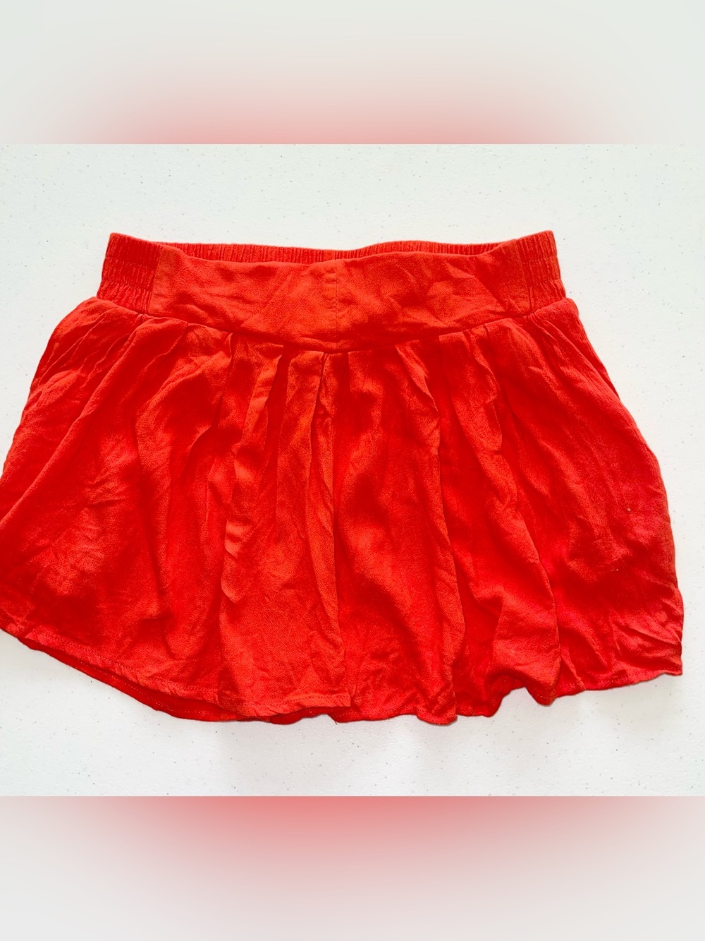 MABLE Clothing Vibrant Orange-Red Flowy Shorts - Size S